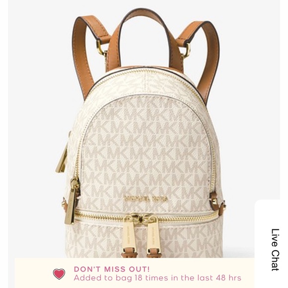Micheal Kors Rhea Mini Logo Backpack/Bag - Picture 1 of 7
